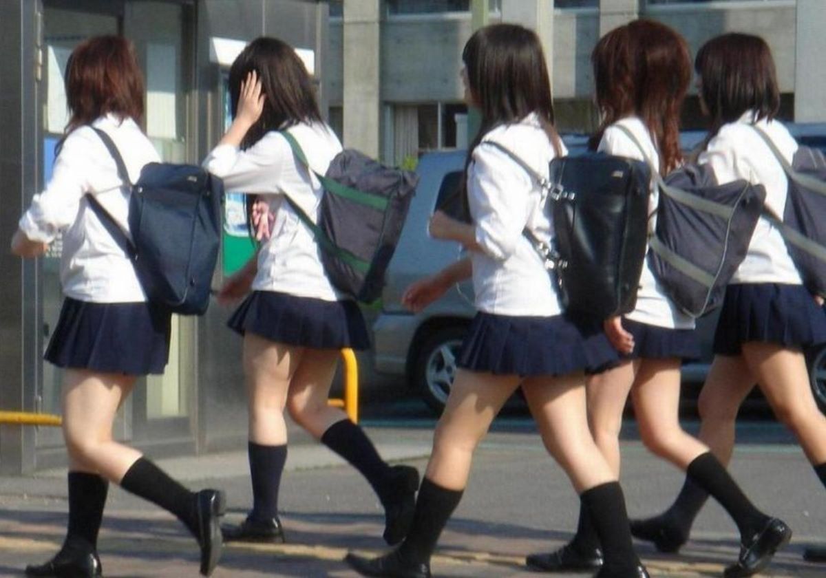 制服JK 女子高生 通学風景 画像 83