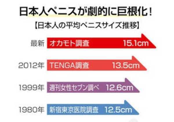 日本人 ペニス平均 調査画像 2